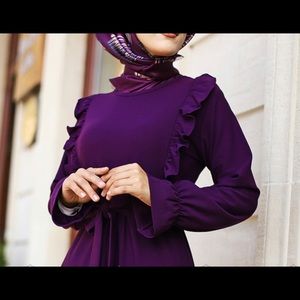 Tofisa women’s plum crew neck unlined dress XL/2XL